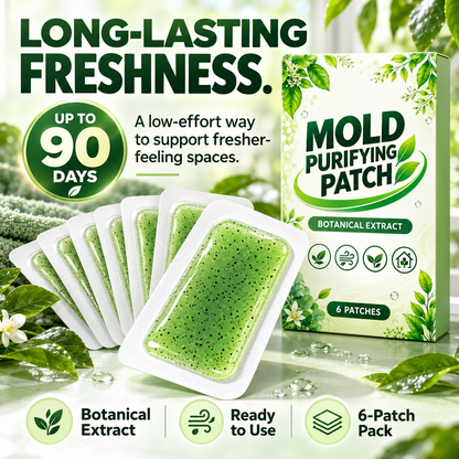 🧪 6Pcs Mold Purifying Patches – Botanical Mildew Removal Pads, Long Lasting Mold Inhibitor for Bathroom, Kitchen, Wall Corners & Damp Hidden Spots