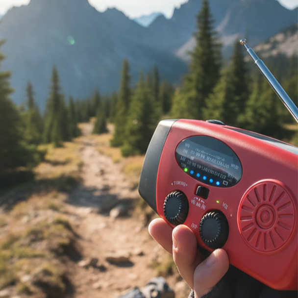 Multifunctional Portable Solar Emergency Radio – Power Bank, Hand Crank & Weather Alert for Outdoor & Crisis Preparedness