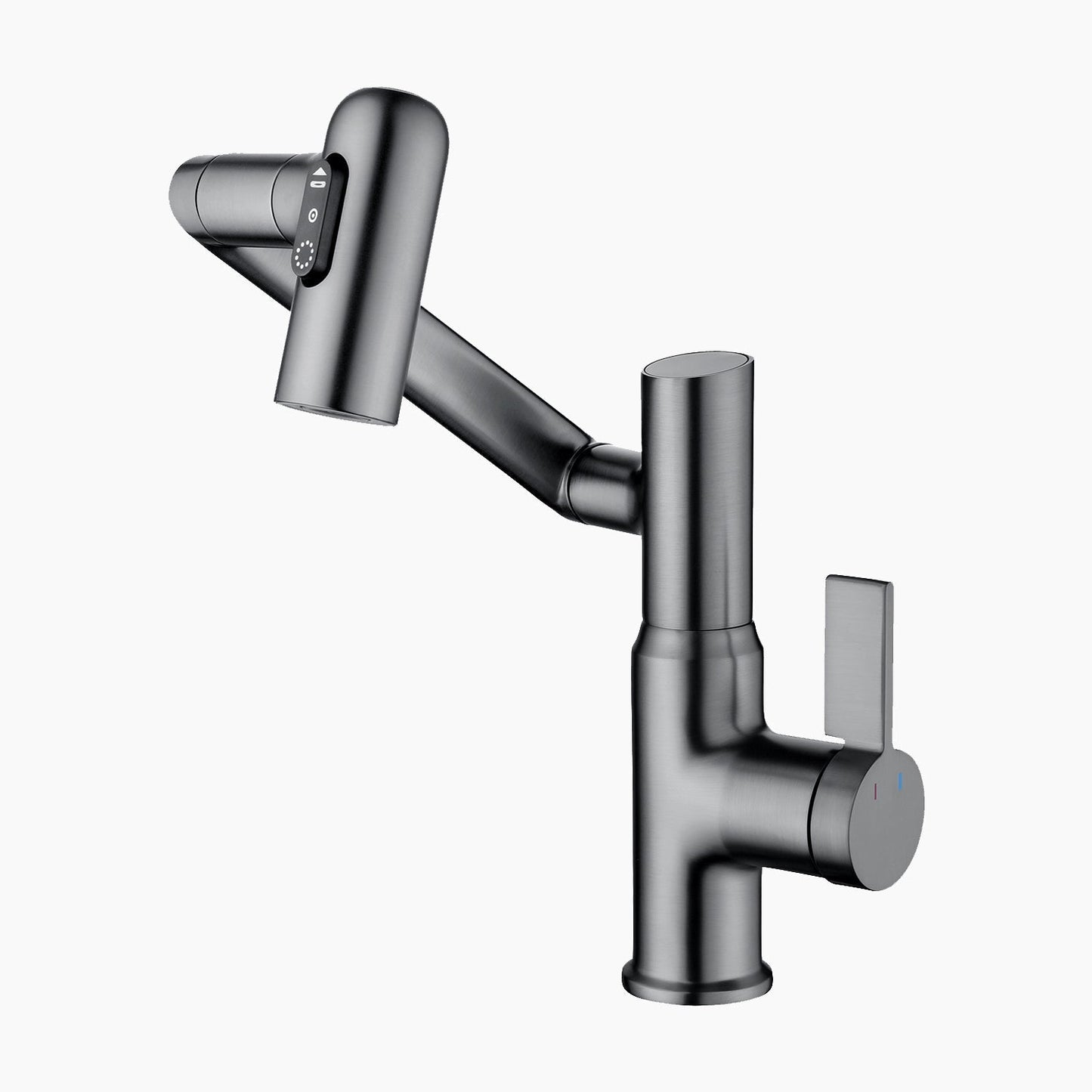 Single-Hole Rotatable Faucet with Temperature Display