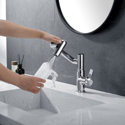 Single-Hole Rotatable Faucet with Temperature Display