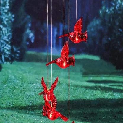 Solar Wind Chime Cardinal Light