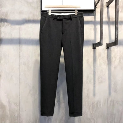 🔥Limited Time Offer🔥Solid Color Slim Fit Formal Pants