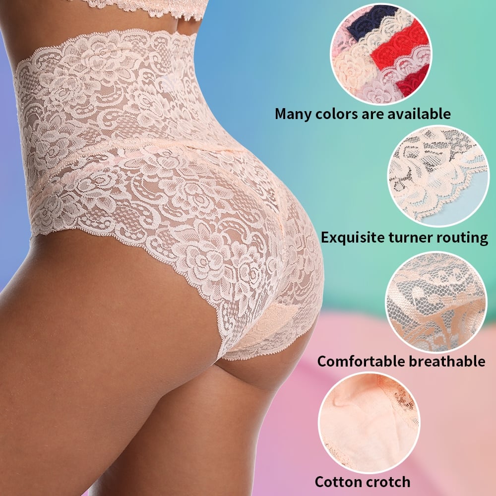 High-waisted Sexy Butt-lifting and Tummy-tightening Seamless Lace Panties