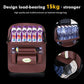 Car Back Seat Leather Organizer Storage Bag with Foldable Table