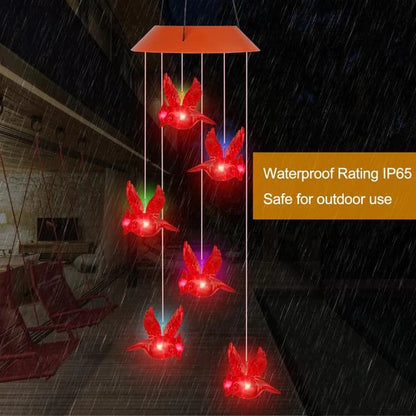 Solar Wind Chime Cardinal Light