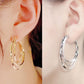 Triple Hoop Diamond Earrings