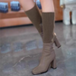 Fashion Stretch Knitted High Chunky Heel Boots for Women